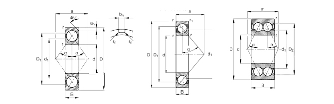 NTN 7014C/DF Angular contact ball bearings
