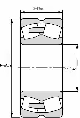 CHIK Brand Spherical Roller Bearings 22326 MAC3 W33 Size:130X280X93mm